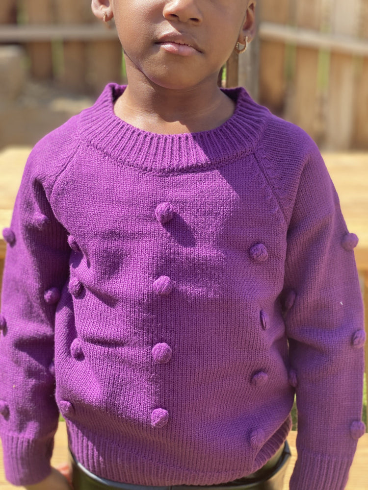 
                  
                    Purple Knit Sweater
                  
                