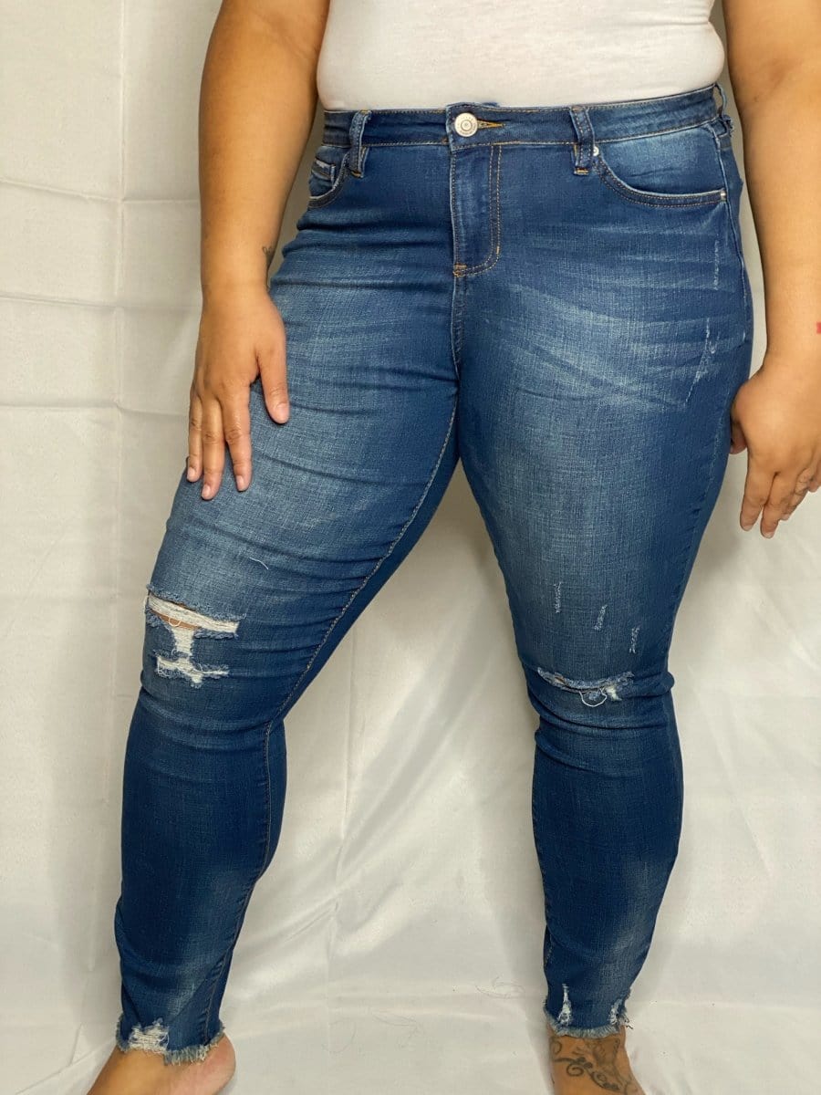 High Rise Skinny Ankle Jeans - Eighth Of August