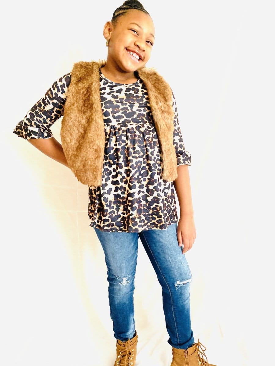 Izzy Cheetah Tunic Top - Eighth Of August